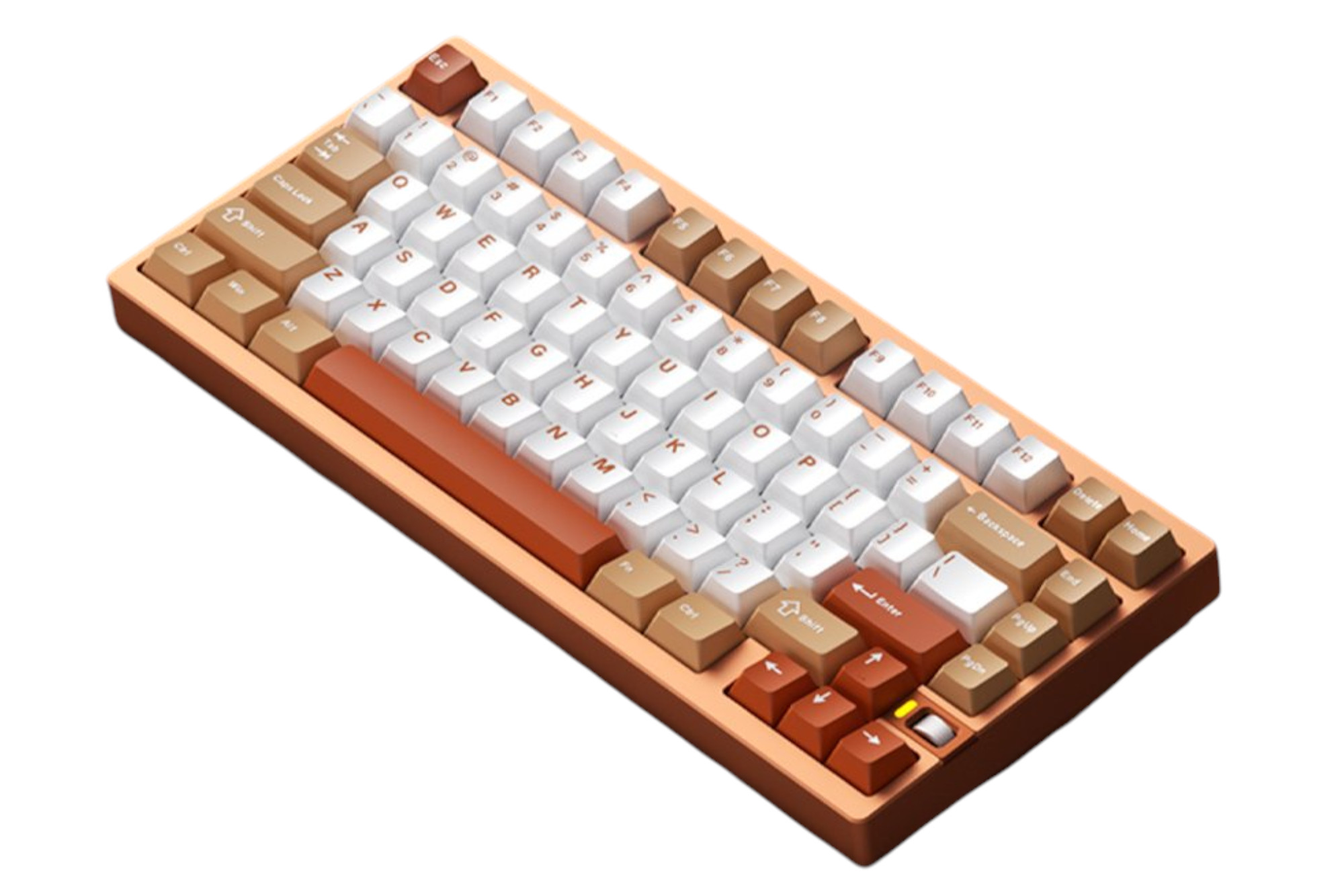 WOBKEY Rainy75 Lite - Silver Keyboard · Milktooth